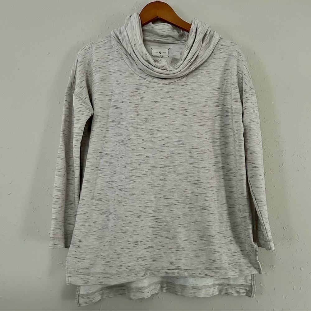 Lou & Grey Soft Comfy Cowl Neck Sweatshirt Oversized XS